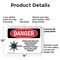 Signmission Radiation & Laser Sign, 10 in H x 14 in W, Plastic, Rectangle OS-2PACK-DS-P-1014-L-2454 - alternate 2
